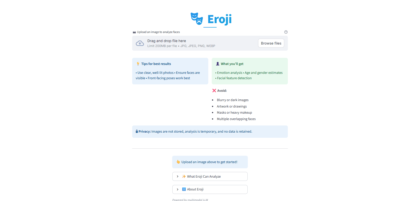 Eroji - AI Face Analysis