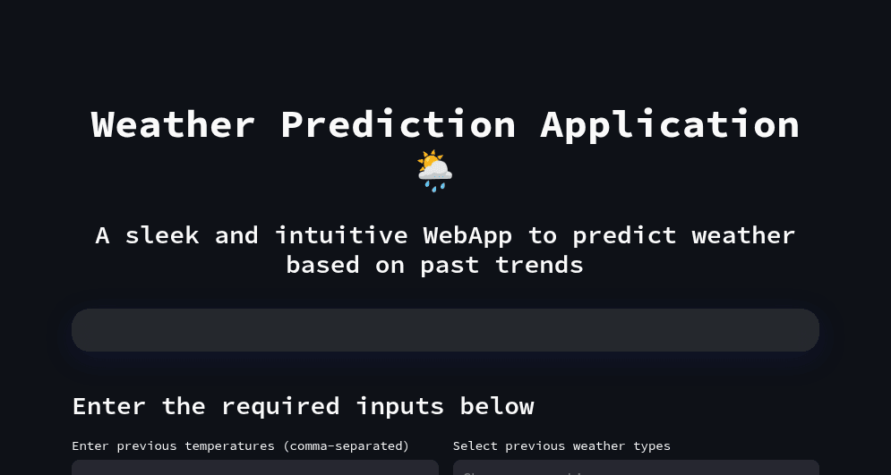Weather Prediction App