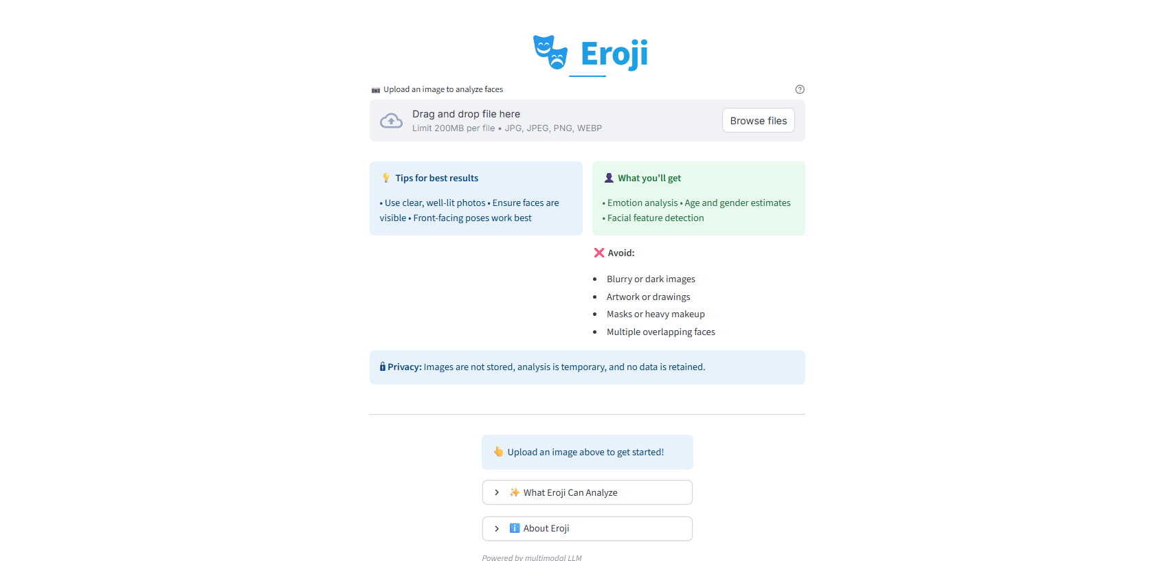 Eroji - AI Face Analysis